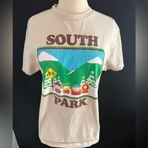 Ripple Junction South Park Adult T-Shirt - Cream and Green